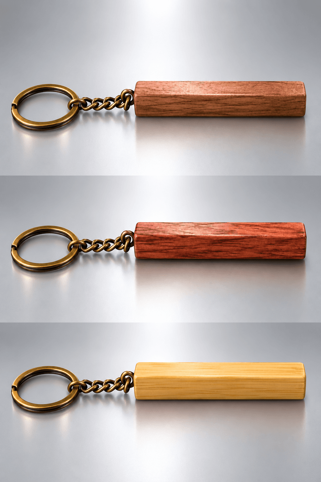Personalisierter Holz-Schlüsselanhänger mit Lasergravur — Bild 1