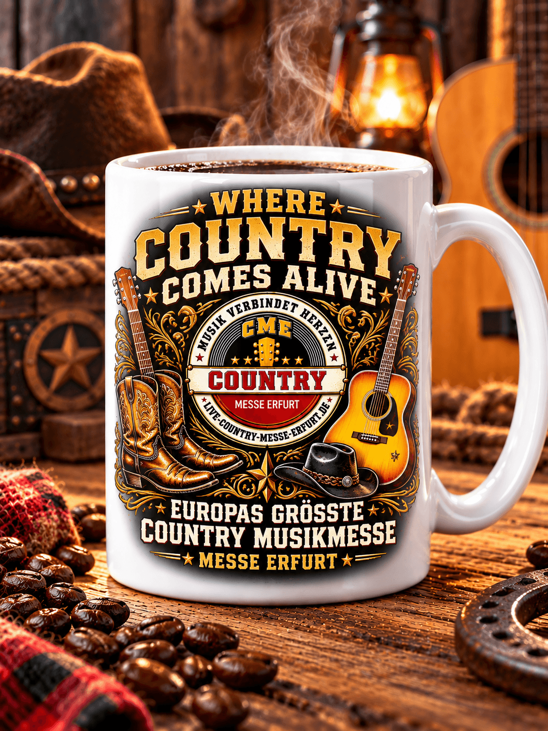 Country Music Messe – Live Loud Country Tasse — Bild 1